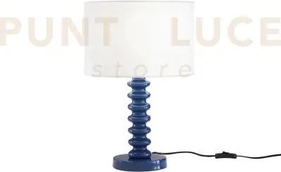 Lume sultan blu in metallo e paralume in velluto 1 luce attacco e27...