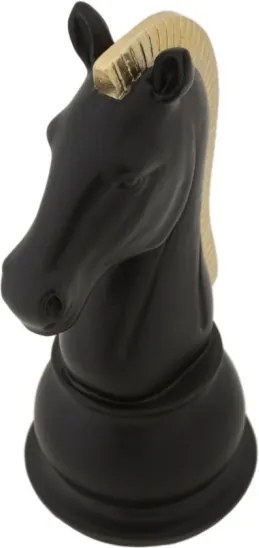 Cavallo Nero E Oro Cm 10,5X8,5X19