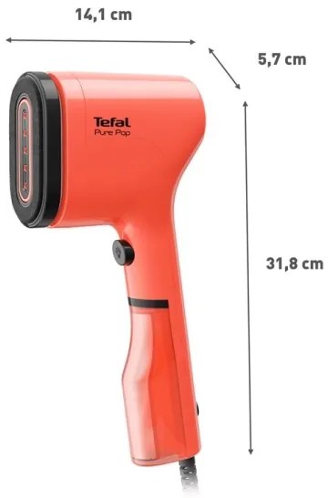 Tefal - Vaporetto portatile per vestiti PURE POP 1300W/230V rosso