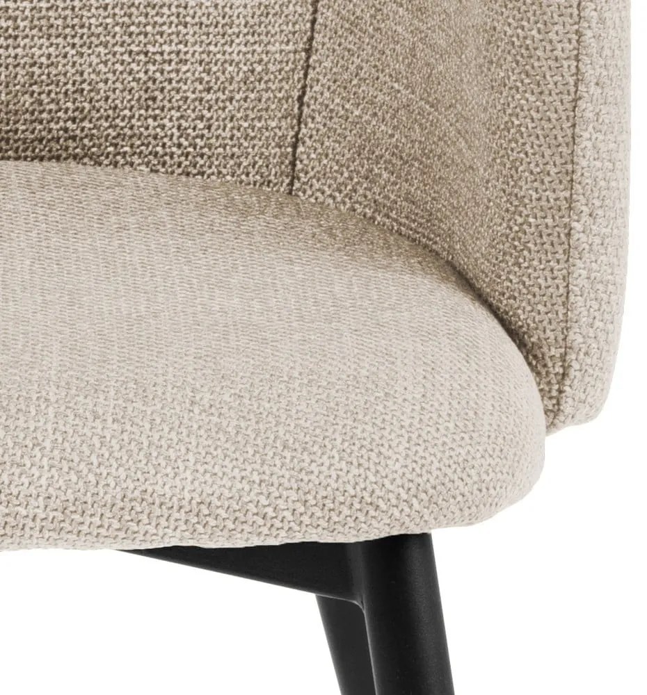 Set di sedie da pranzo color crema in imbottito 2 pz Ilsa – Actona