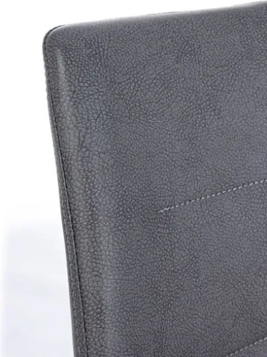 Sedie Da Interno Imbottite In Ecopelle Gambe Nere Alva Pu Grigio Bizzotto - 4 Pz