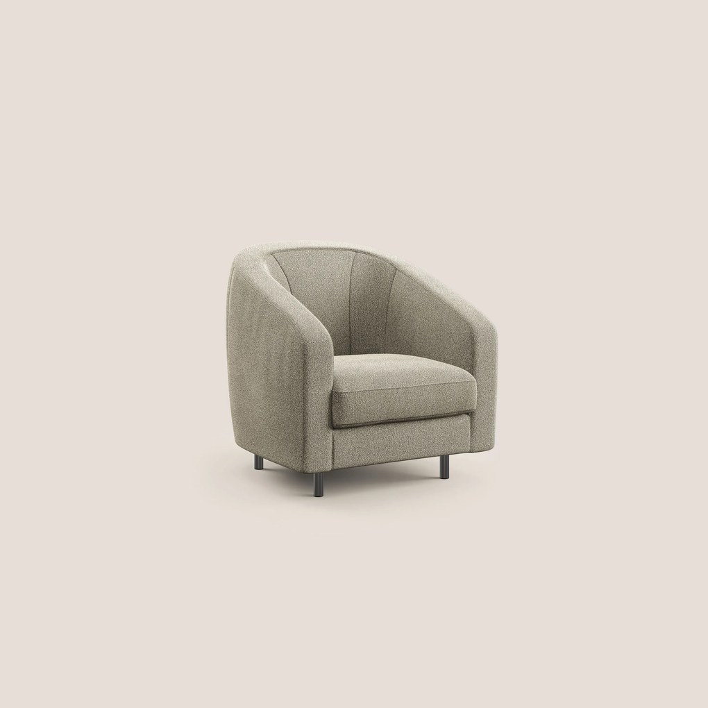 Pandora Poltroncina in morbido tessuto bouclé impermeabile T07 beige