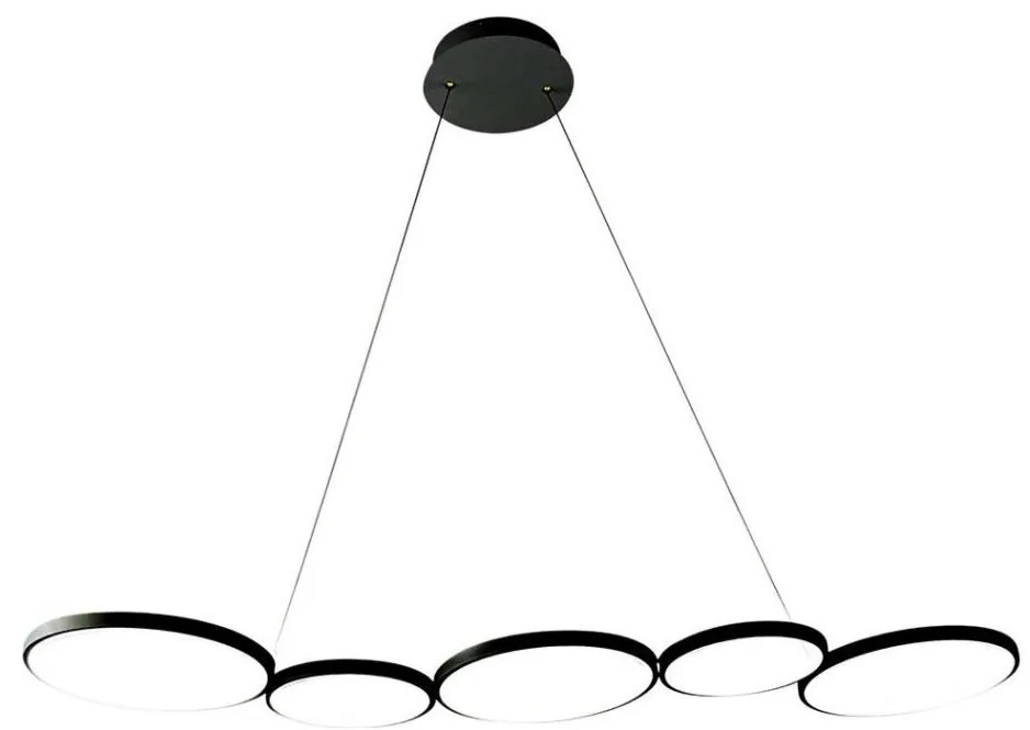 Lampadario LED a sospensione con filo OLYMPIA 5xLED/10W/230V nero