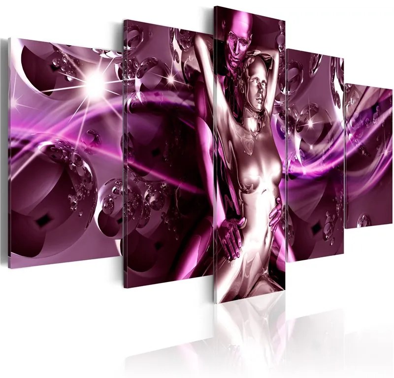 Quadro Energy of Senses  Colore Viola, Dimensioni e Misure 100x50