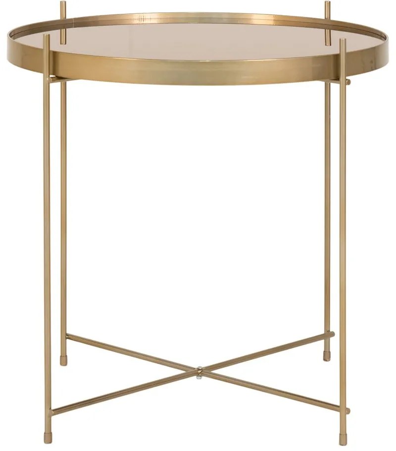 Tavolino rotondo in oro ø 48 cm Venezia - House Nordic