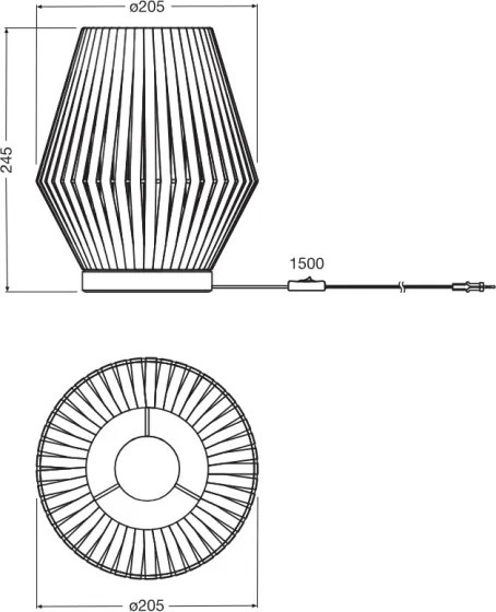 Osram - Lampada da tavolo DECOR STRIPES 1xE14/5W/230V beige
