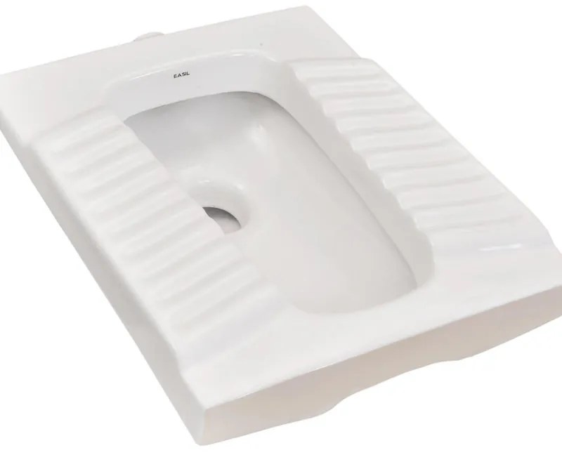 Vaso WC pavimento turca, sedile escluso P 60 x L 51.5 x H 19 cm bianco lucido