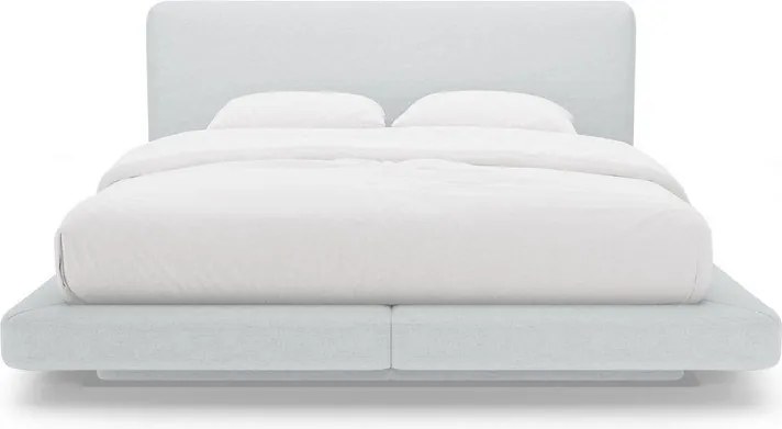 Letto matrimoniale imbottito grigio chiaro 180x200 cm Linea – Micadoni