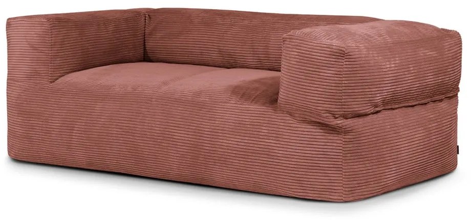Puof a sacco color mattone con rivestimento in velluto a coste Sofa MooG – SLOWDOWN