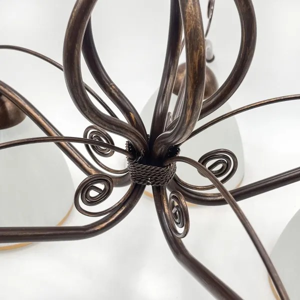 Lampadario a plafone RETRO 5xE27/60W/230V patina di bronzo