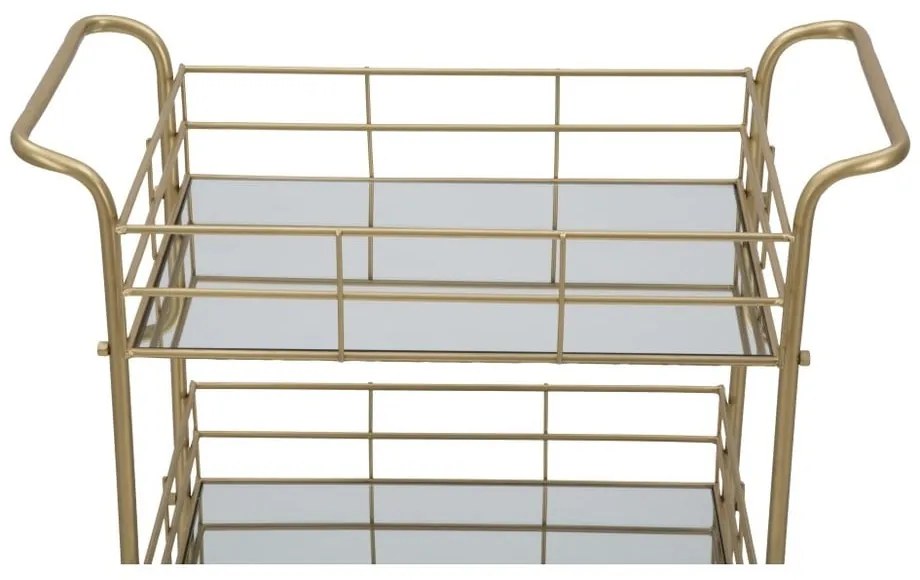 Carrello da portata a 3 piani con design Reo dorato Carrello - Mauro Ferretti