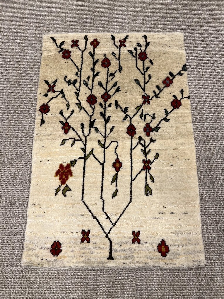 Gabbeh Tappeto persiano 90 x 60 Beige (Iran) Annodato A Mano