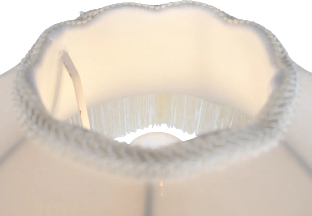 Lampada da terra grigia con paralume beige e interno bianco 45cm - Classico