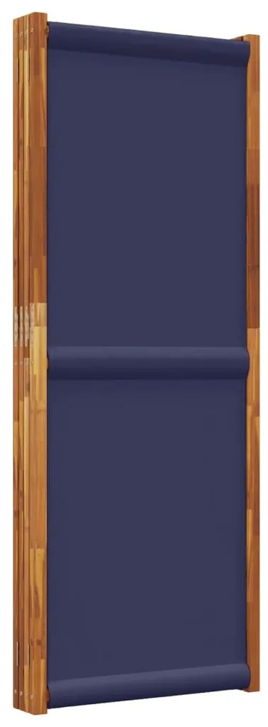 Divisorio a 4 pannelli blu scuro 280x180 cm
