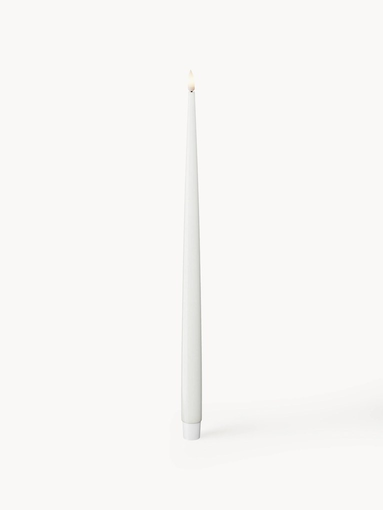 Candele a bastoncino a LED fatte a mano Real Flame, alt. 38 cm, 2 pz