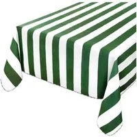 Tovaglia Giardino Cotone 135x230 Cm Bordata A Righe Copri Tavolo Piscina Cucina Verde