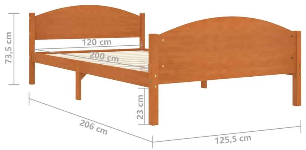 Giroletto Marrone Miele in Legno Massello di Pino 120x200 cm