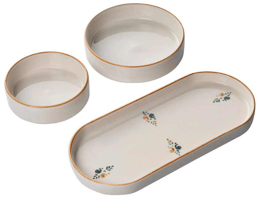 Servizio 14 piatti in ceramica decorata