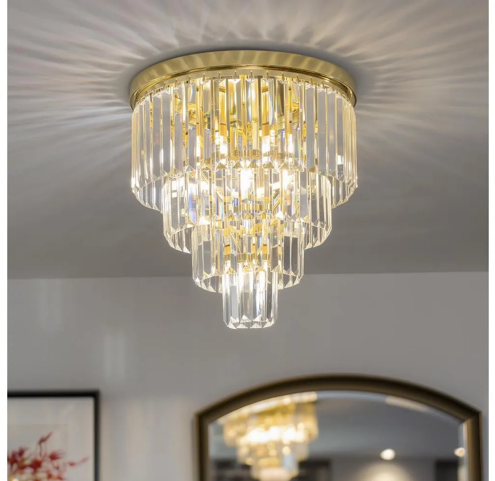 Brilagi - Plafoniera LED in cristallo MOZART 5xE14/40W/230V dorata