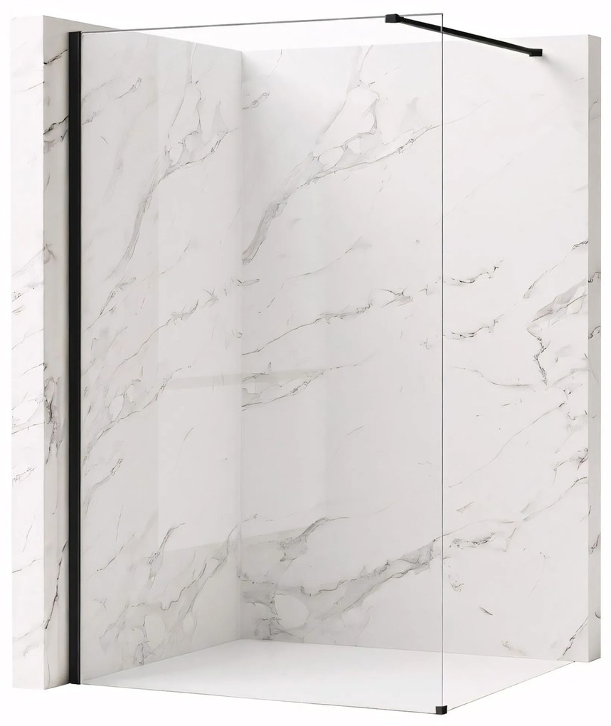 Parete doccia Rea Flexi Transparent / Black 120