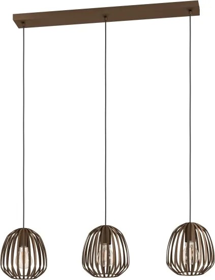Eglo 901098 - Lampadario a sospensione con cavo ESPINAL 3xE27/40W/230V, finitura bronzo