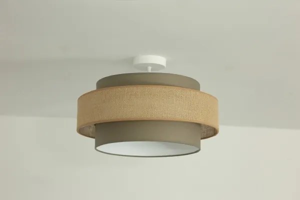 Brilagi - Lampadario a plafone RESNA 1xE27/60W/230V Ø 40 cm marrone/beige