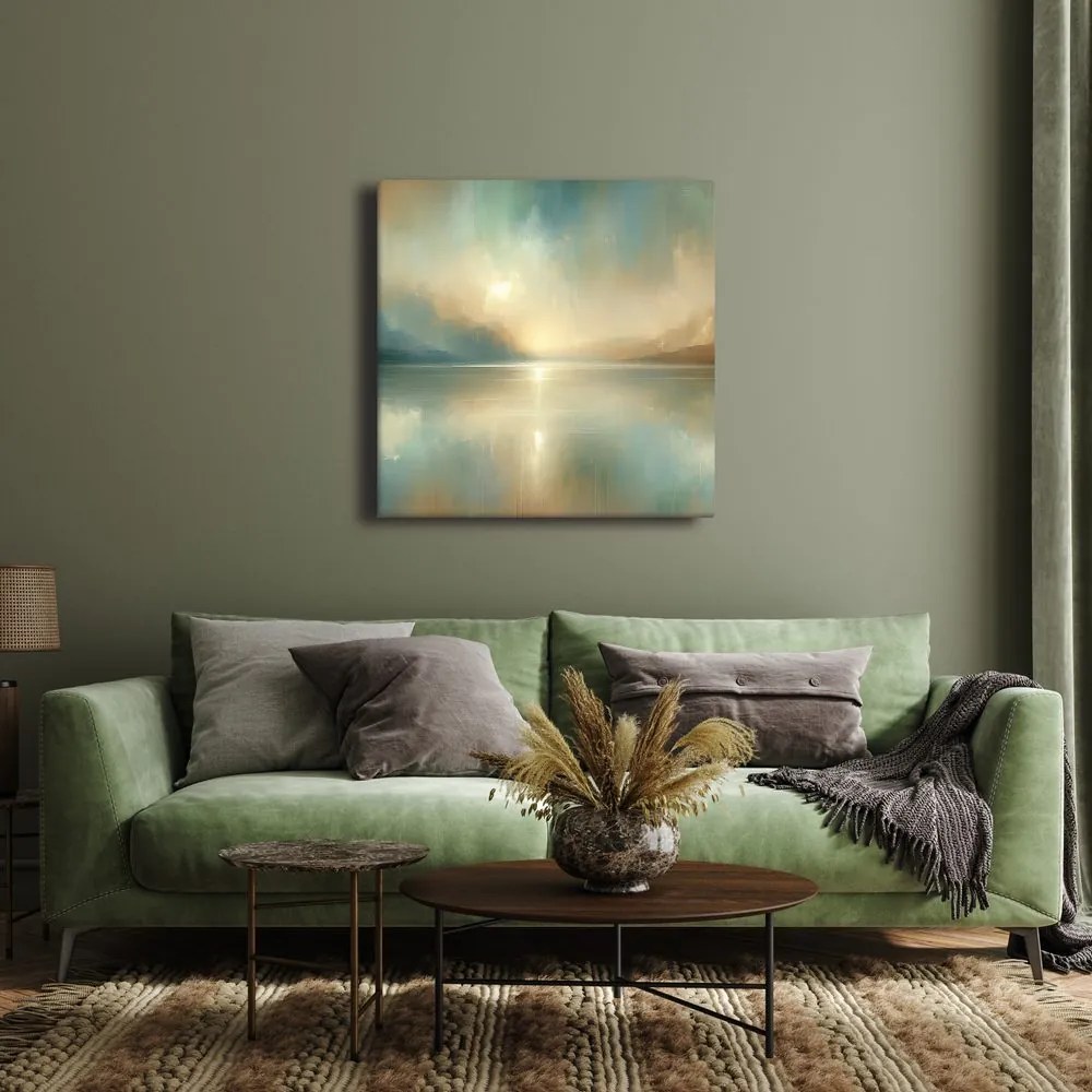Quadro su tela – Toni delicati della natura al lago