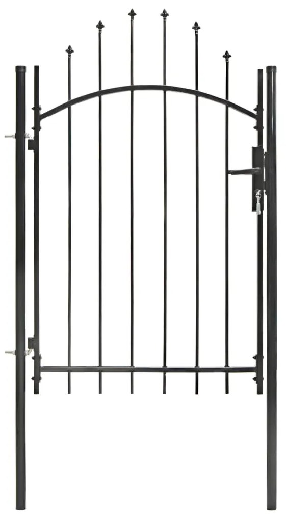 Cancello Da Giardino İn Acciaio 1x2 M Nero /