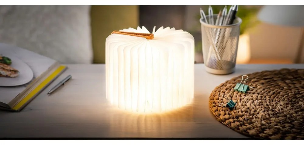 Decorazione luminosa arancione con ricarica USB Booklight – Gingko