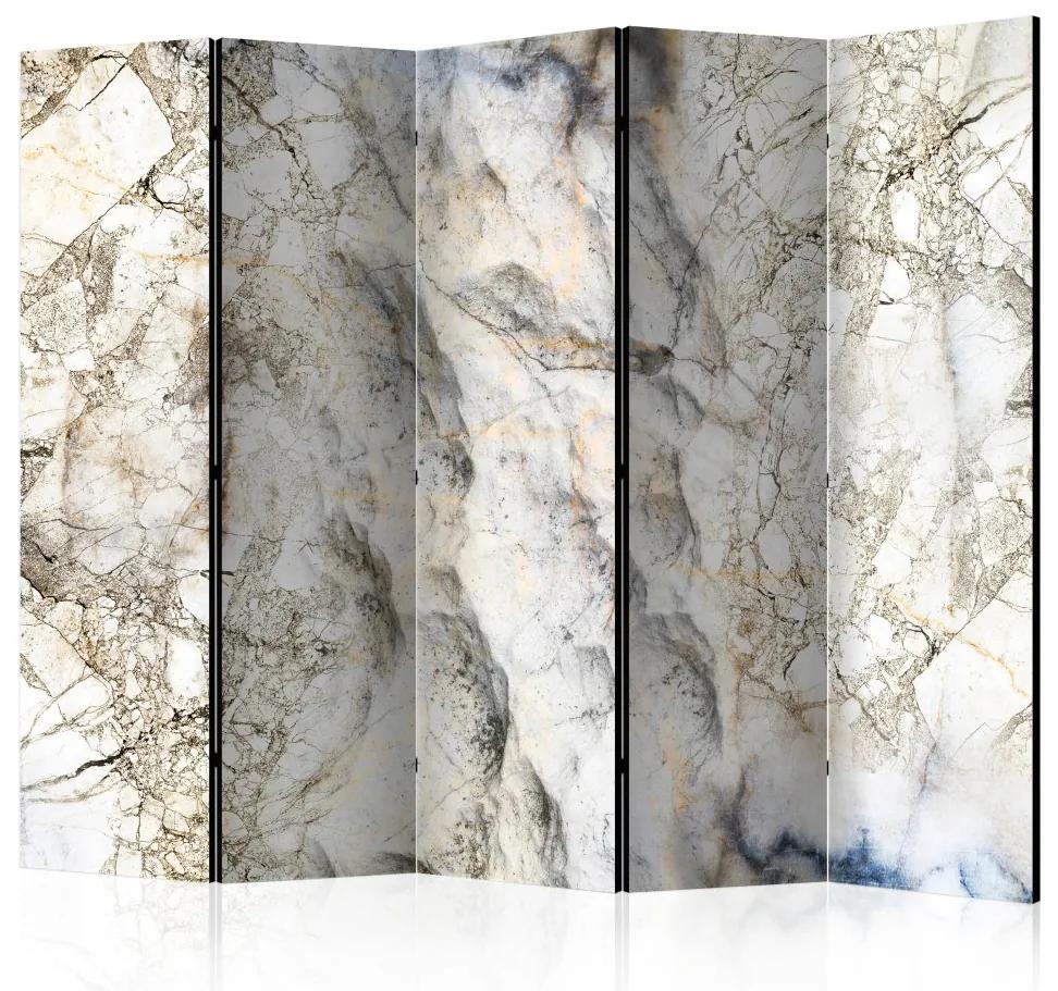 Paravento design Enigma di marmo II - texture di marmo con accento beige