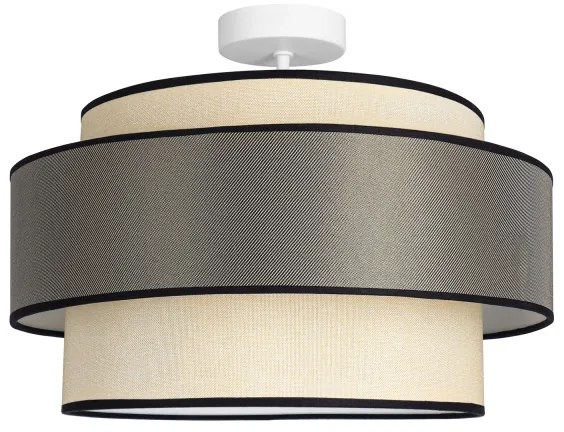 Lampadario a plafone GRACE 1xE27/60W/230V diametro 40 cm color crema/grigio