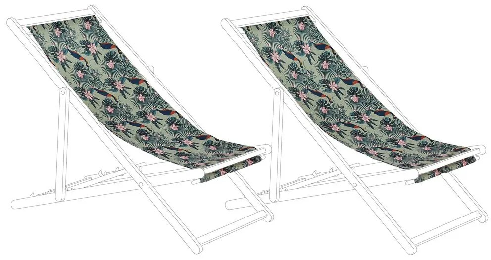 Set di 2 teli da sdraio pellicani multicolore ANZIO / AVELLINO Beliani