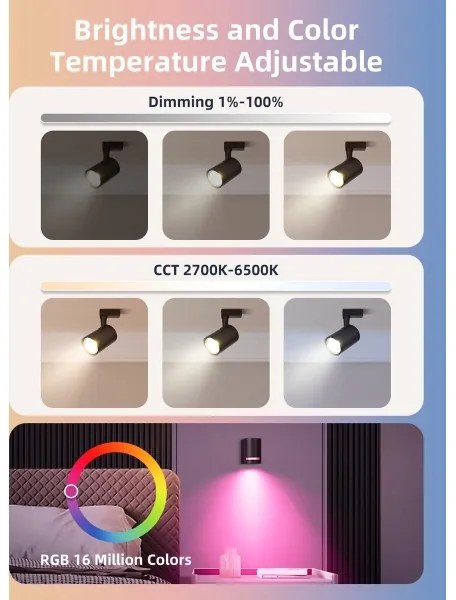 Set di 2 lampadine LED RGBW dimmerabili GU10 6,5W/230V 2700-6500K Wi-Fi - Aigostar