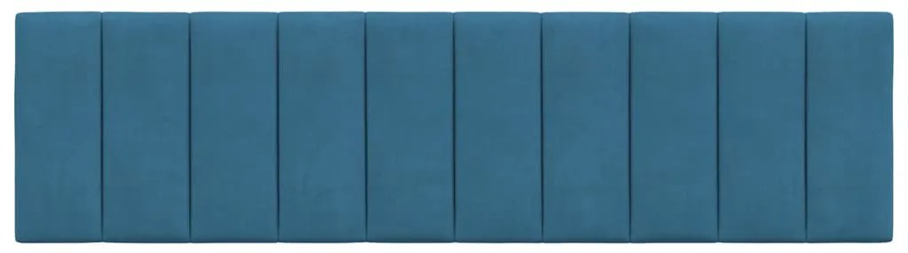 Cuscino testiera blu 180 cm in velluto