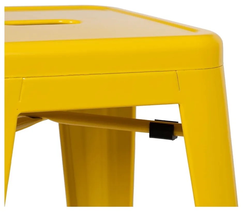Set di sedie da bar gialla in metallo 2 pz (altezza della seduta 61 cm) – Ixia