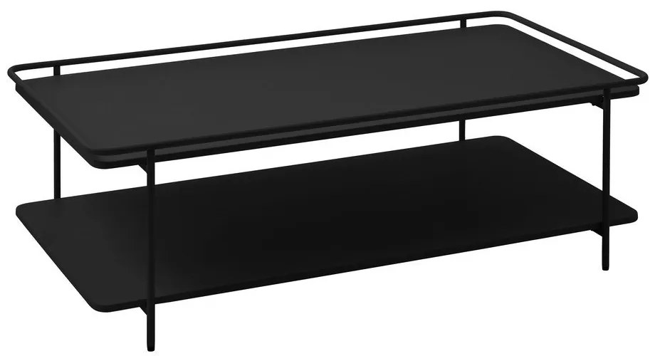 Tavolino da salotto nero in metallo 55x110 cm Yuba – Unique Furniture