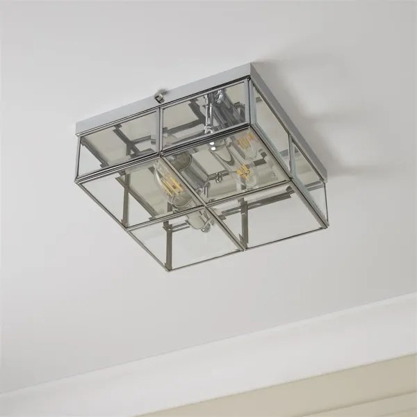 Searchlight 6769-26CC - Plafoniera FLUSH 2xE14/40W/230V cromo