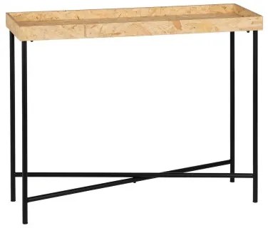 Console Nero Naturale Legno Ferro Legno MDF 98 x 32 x 80,5 cm