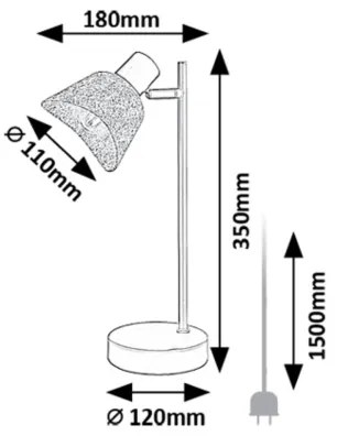 Rabalux 74018 - Lampada da tavolo FARELIA 1xE14/10W/230V