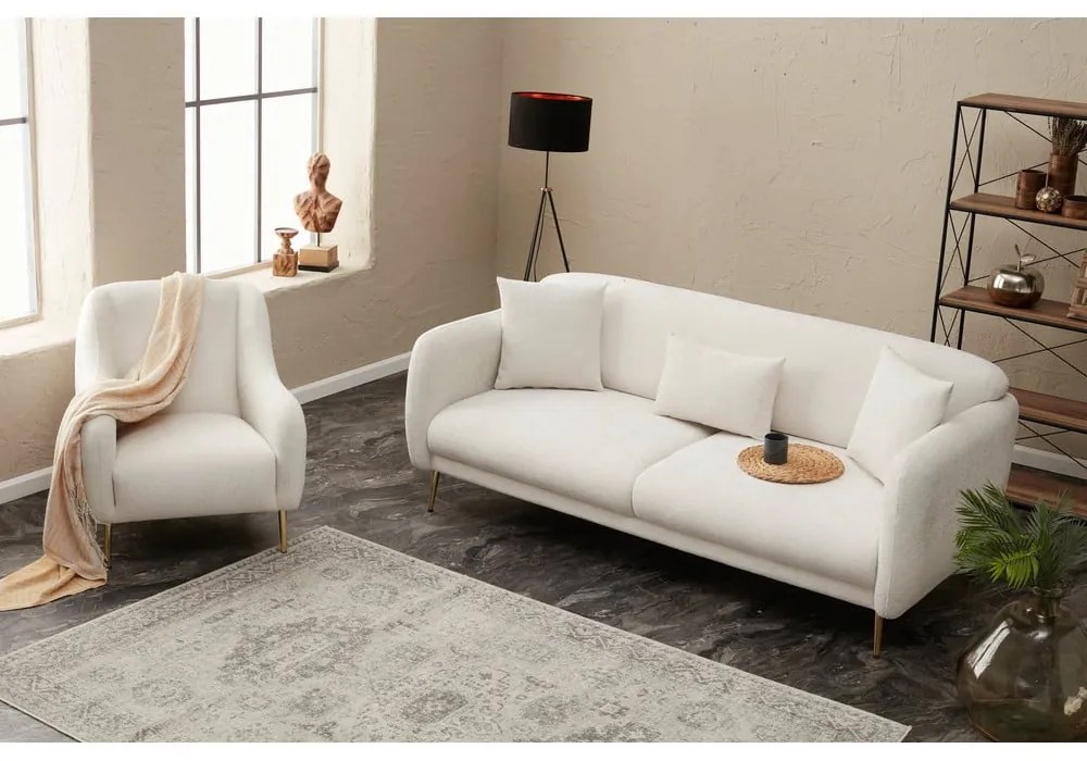 Divano letto bianco 210 cm Simena - Balcab Home