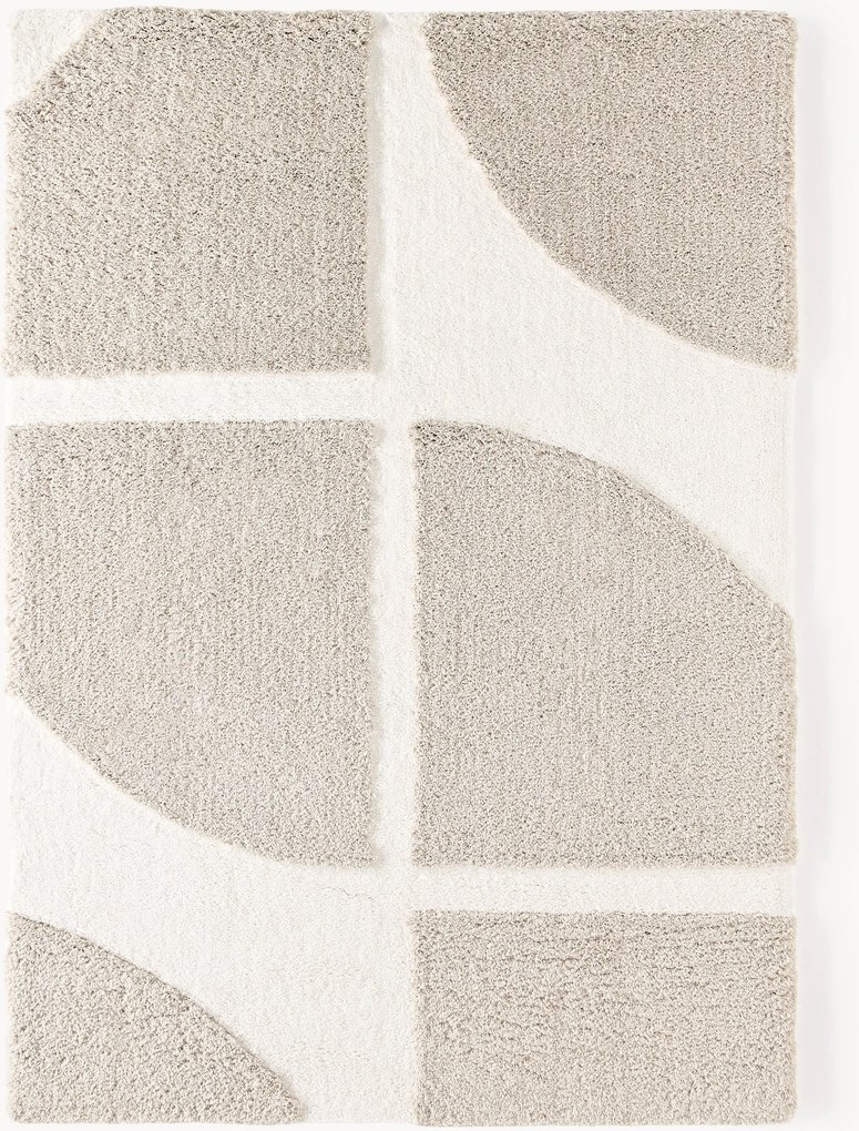 Tappeto morbido a pelo lungo con motivo in rilievo Jade