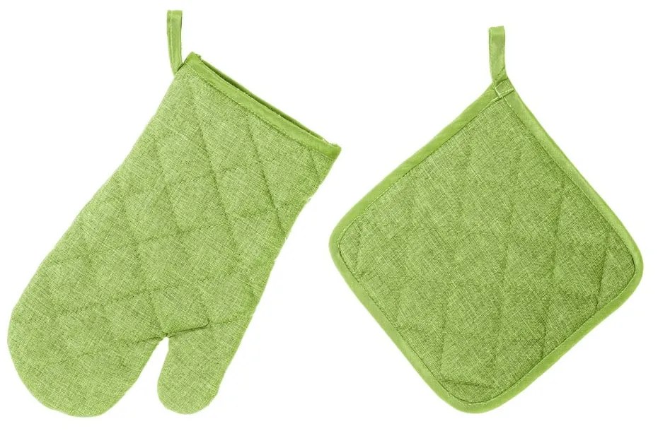 Set di guanti e muffole verde lime Loving - Casa Selección