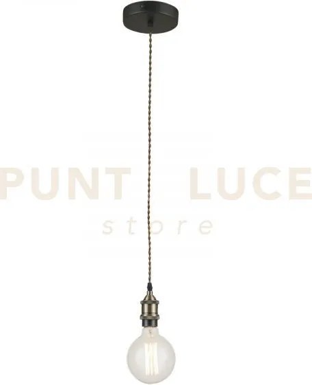 Lampadario a sospensione vintage rame 1 luce attacco e27 126cm