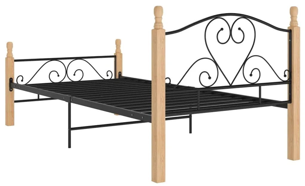 Giroletto nero in metallo 100x200 cm