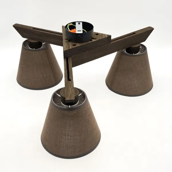 Brilagi - Lampadario LED ANTHONY 3xE14/40W/230V rovere noce/marrone