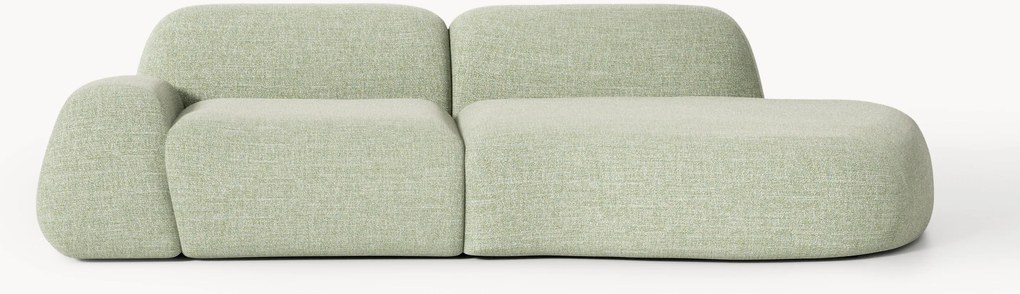 Chaise componibile 3 posti in bouclé Wolke