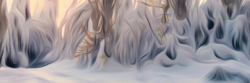 Quadro su tela – Radici congelate dell'albero