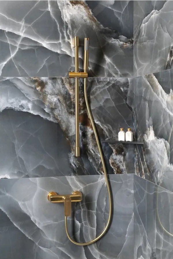 Rubinetto per doccia dorato da parete (con una uscita) Spy – Sapho