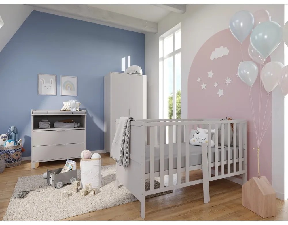 Cassettiera per bambini color crema con fasciatoio 89x102x77 cm Alkmaar – Germania