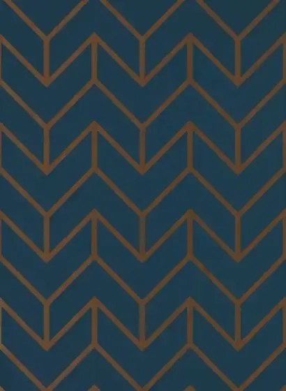 Tapete Tesselation von Harlequin - Marine/ Copper